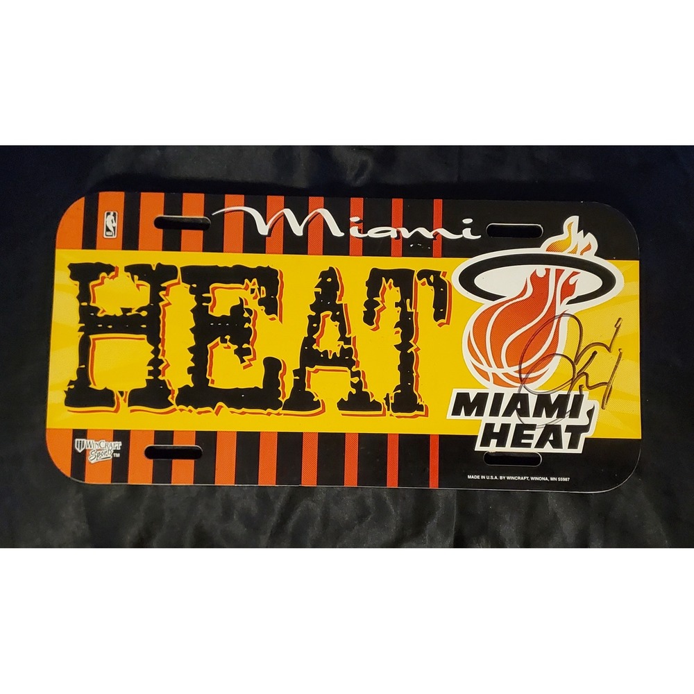 Pat Riley Autographed/Signed Miami Heat License Plate Vintage 90's NBA  Rare 1/1